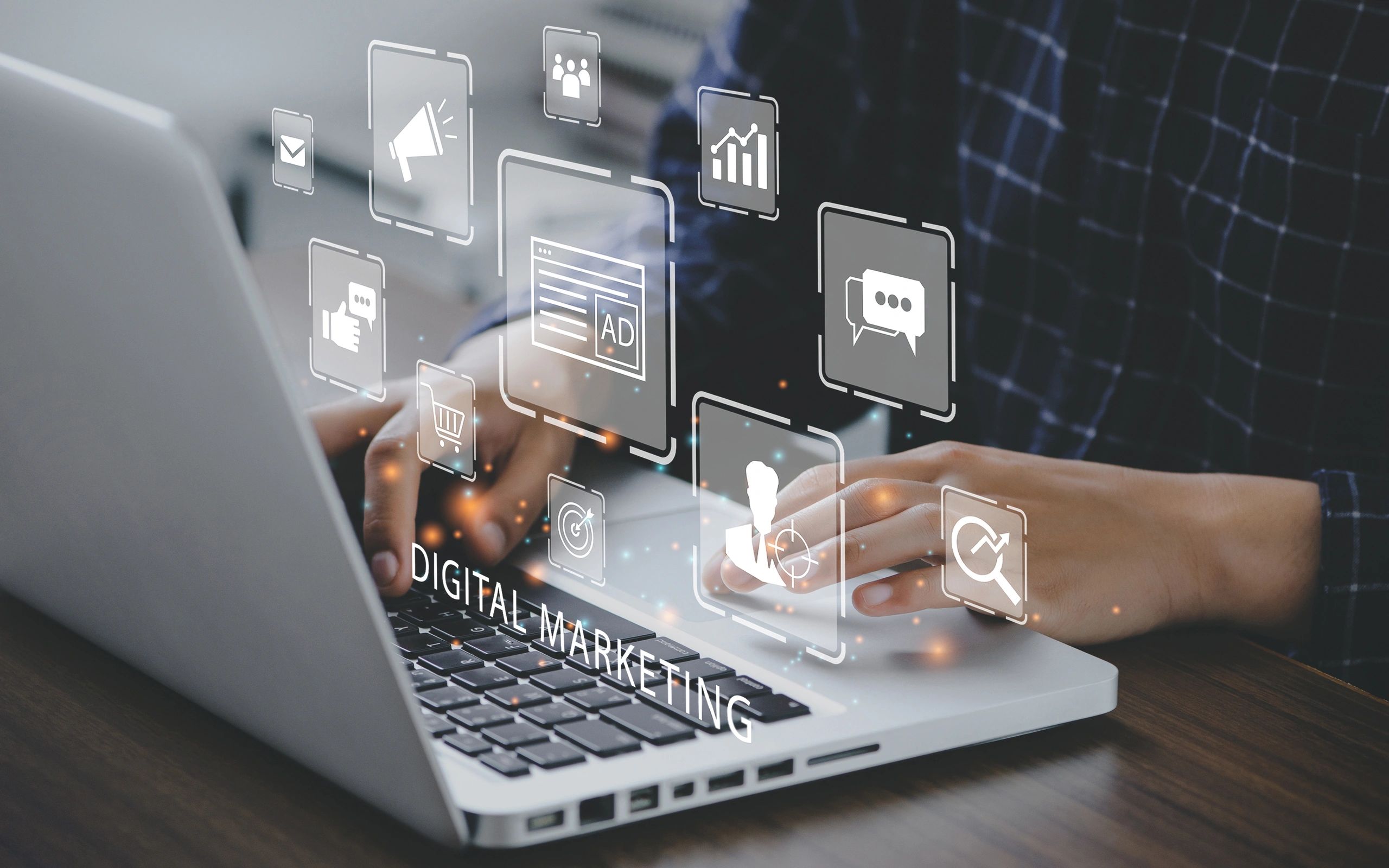 AI digital icon for search optimization