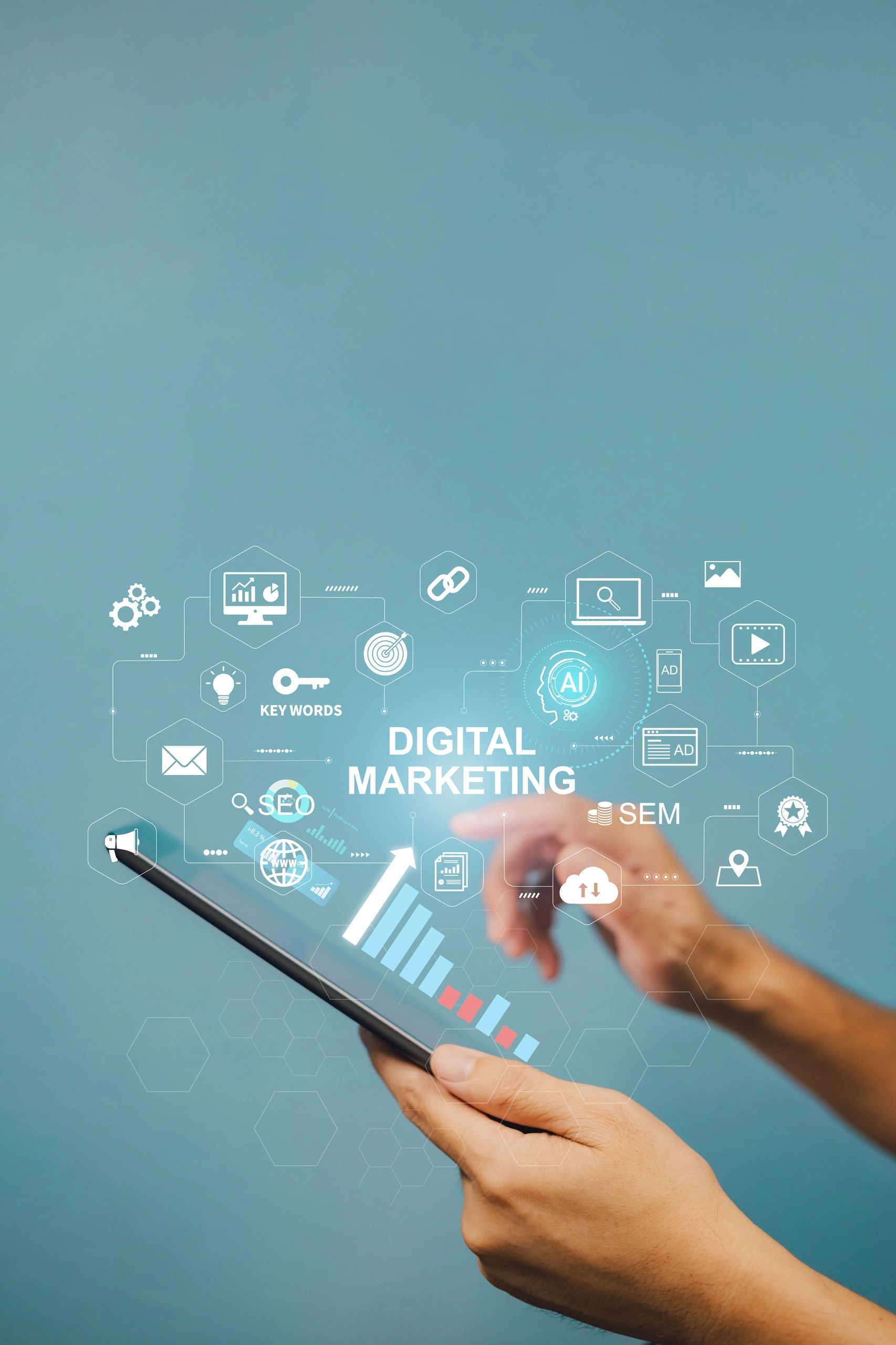 digital marketing strategy service icons