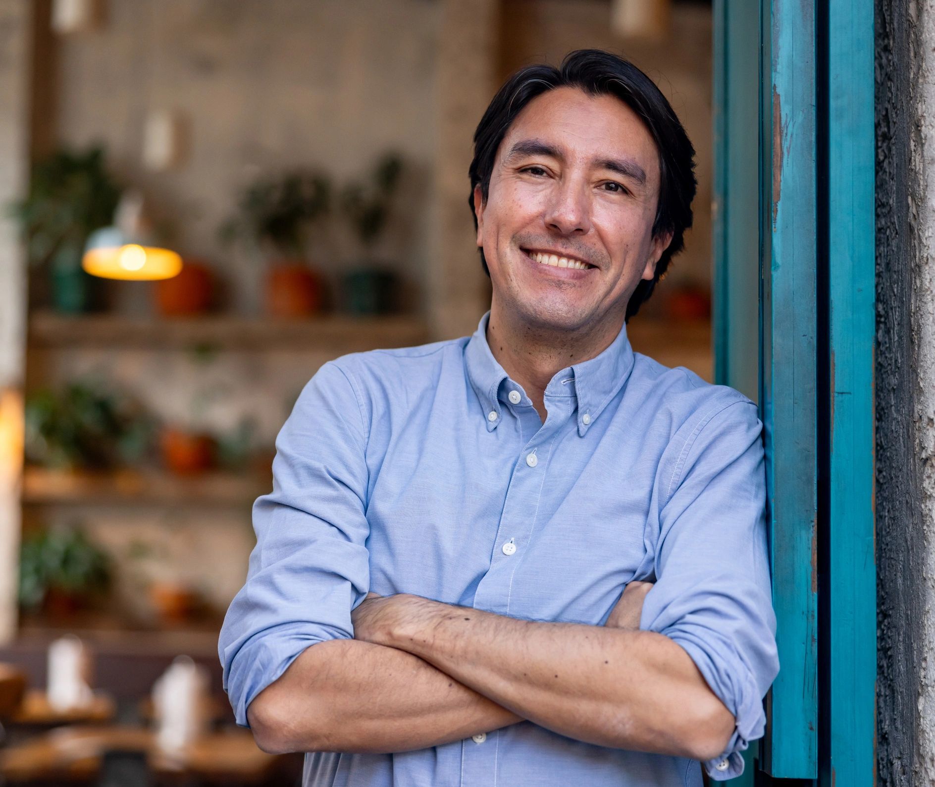 happy business owner testimonial portrait