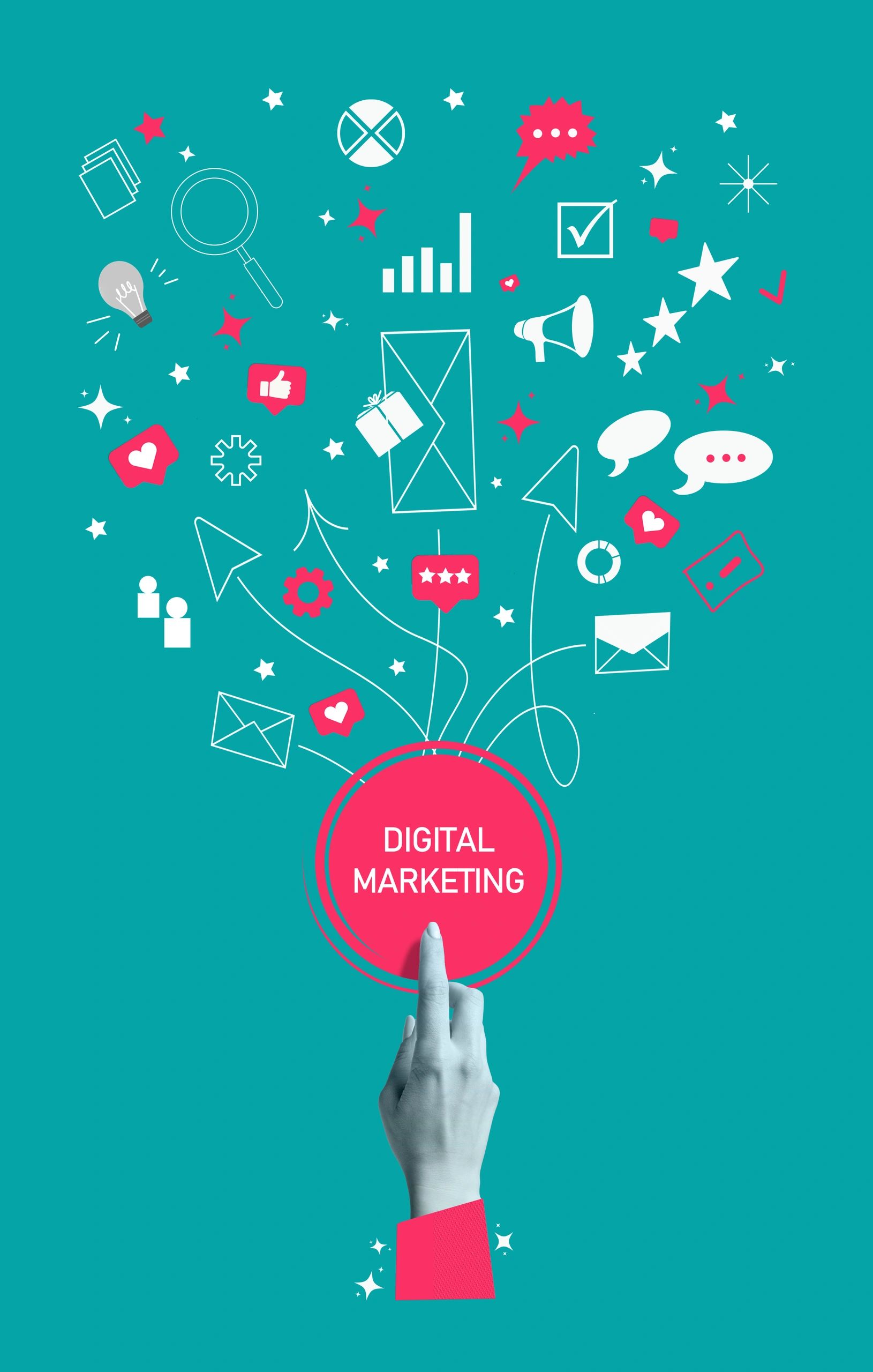 digital marketing strategy service icons