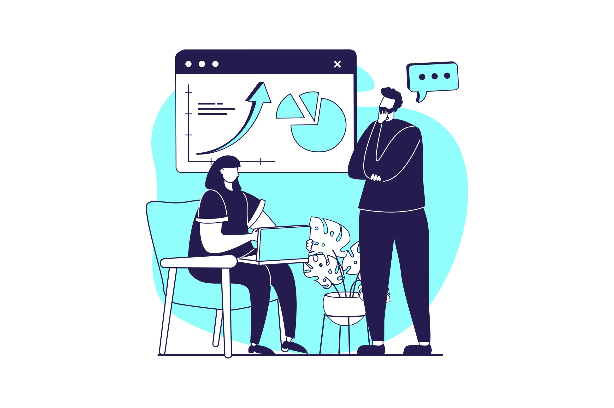 SEO consulting modern illustration